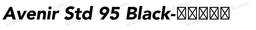 Avenir Std 95 Black字体转换